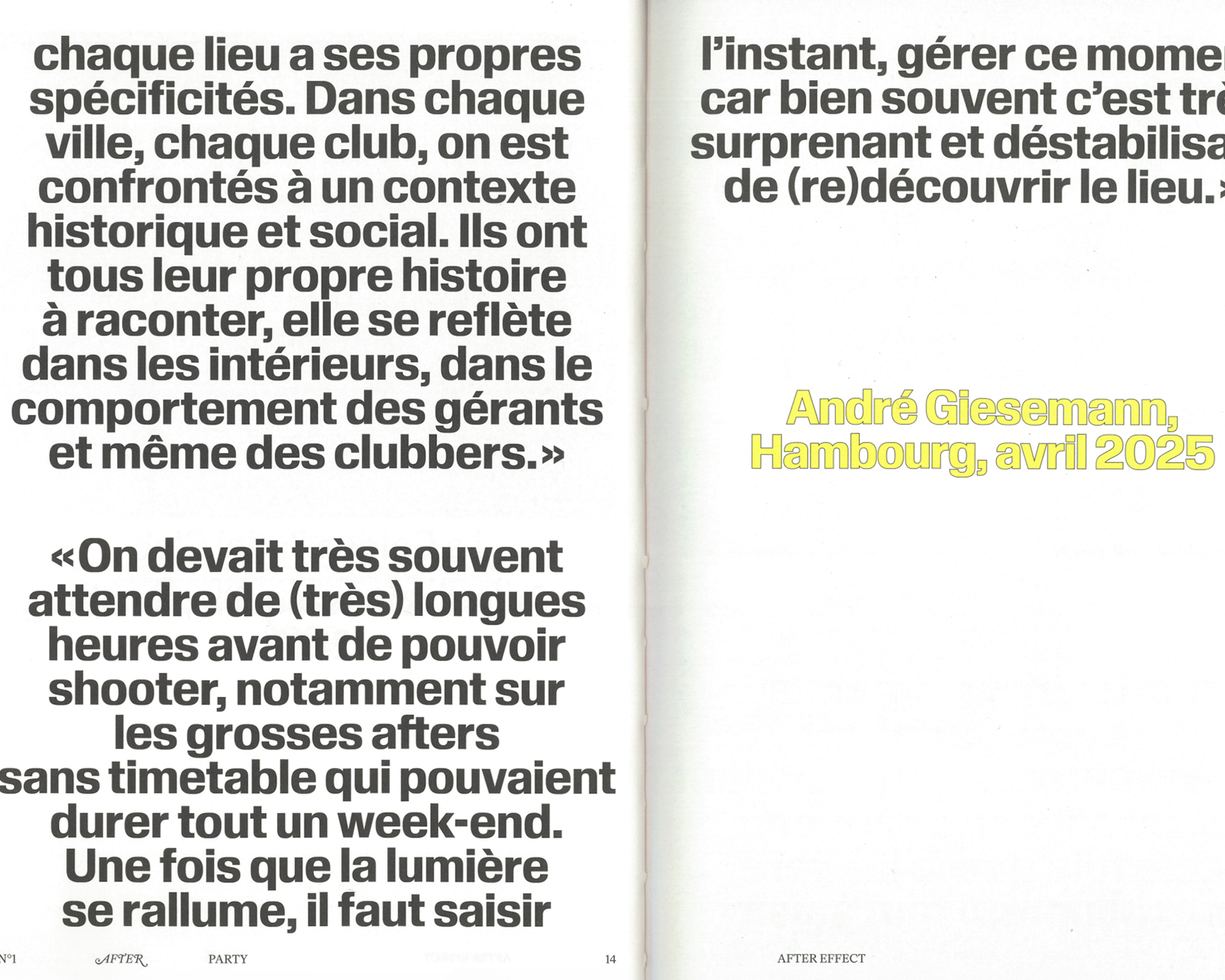 5/6 MAGAZINE AFTER, 2025&emsp;&emsp;&emsp;&emsp;AVEC L’ATELIER PIERRE PIERRE